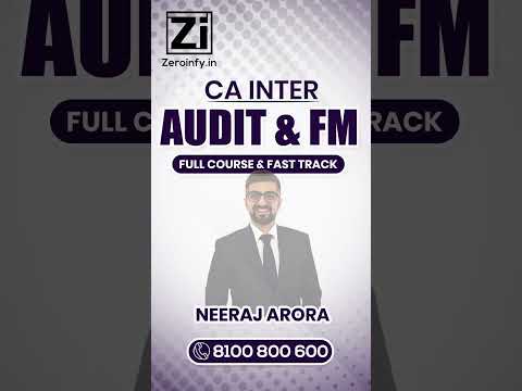 CA Inter Audit & SM - Latest Classes by Neeraj Arora Sir #cainteraudit #caintersm #neerajarora