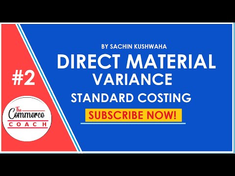 Direct Material Variance Standard costing CMA inter CA inter CS execu. - Hindi | The commerce coach