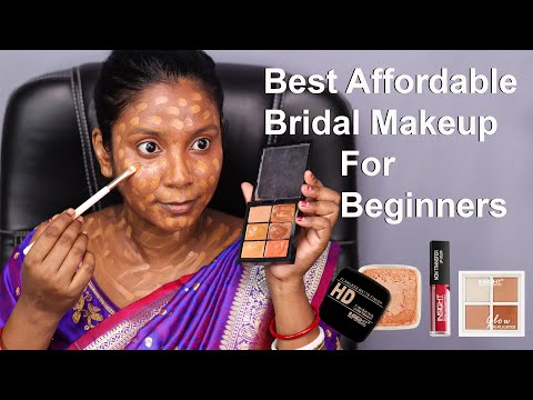 Affordable Bridal Makeup For Beginners/ Self Bridal Makeup / Halo Eyemakeup/ Makeup Tutorial