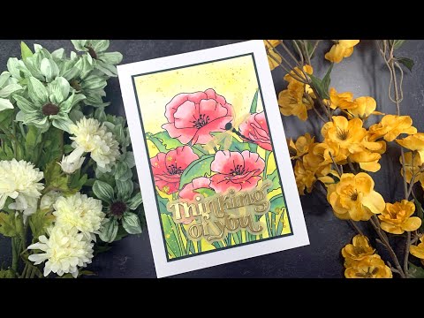 Watercolor with Distress Oxide Sprays | SSS Poppy Field Take 4