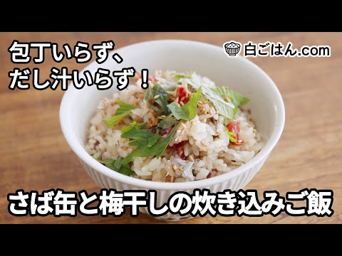 おかわり必至！さば缶と梅干しの炊き込みご飯