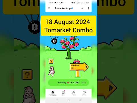 18 August 2024 Tomarket Combo #tomarket #dailycombo