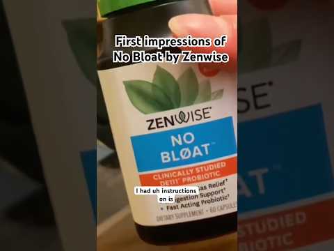 First impressions of No Bloat by Zenwise #guthealth #digestion