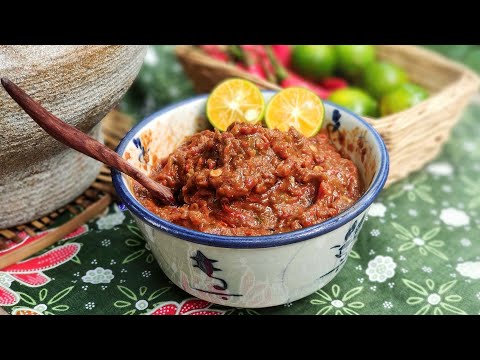 Sambal Chilli Sauce Recipe / Hand Pounded / Malaysian Hot Sauce ❤️ 叁巴辣椒醬做法 [My Lovely Recipes]