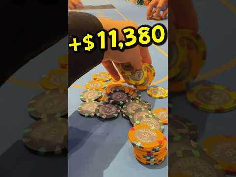 I beat my friend👊💥$11000 pot with FULL HOUSE !!! #shorts #poker #masatoyokosawa