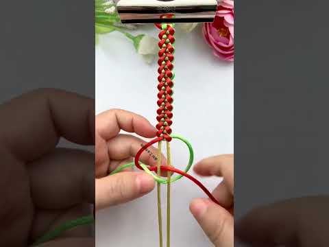 Flat knot upgrade version, rope braiding skills sharing, handmade DIY, simple braiding bracelet