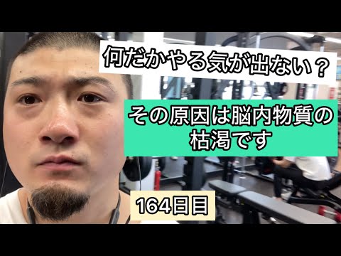 やる気が出ない原因は脳内物質の枯渇【エブリベンチ164日目】