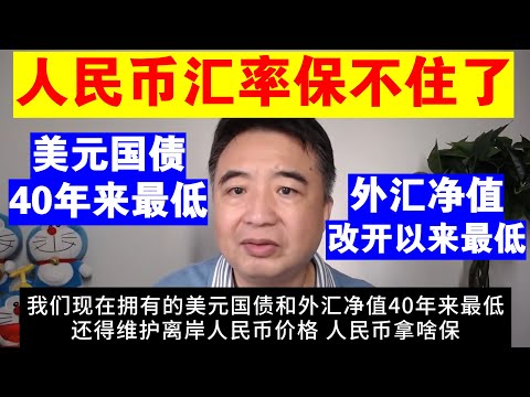 翟山鹰：为什么说人民币汇率保不住了丨中共拥有的美元国债40年来最低丨外汇净值改革开放以来几乎最低丨人民币兑美元