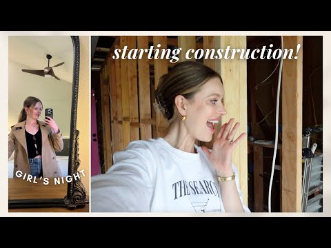 VLOG: we have started construction on the house! (organizing, coworking, girl's night)