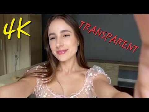 [4K] Transparent Clothes Dry vs Wet Try on Haul with frisch