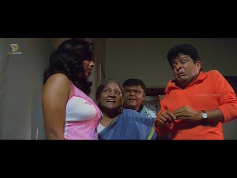 ಏನೋ ನನ್ನ ಮೊಮ್ಮಗಳ ಮೇಲೆ ಕೈ ಆಡಿಸ್ತಾ ಇದಿಯಾ - Sye Kannada Movie Comedy Scenes - M Ramesh, Bullet Prakash