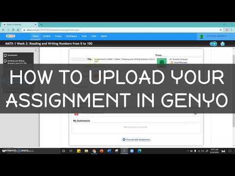 Tutorial on Uploading Your Assignment in Genyo