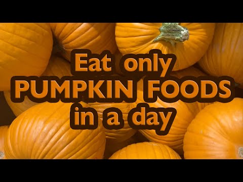 Eat only PUMPKIN FOODS in a day 🎃  #shorts