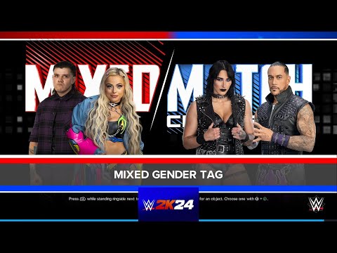 WWE2K24 Games | Dirty Dom and Liv Morgan vs Damian Priest and Rhea Ripley | Neon Nights Gamer