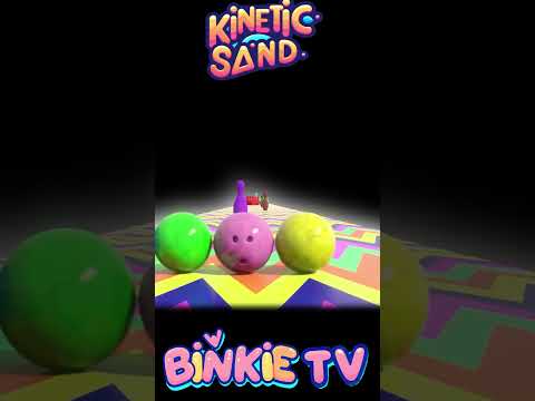 Learn Colors With Kinetic Sand Bowling Ball Cosmic Adventure  #kineticsand