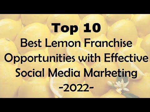 Top 10 Best Lemon Franchise Opportunities with Effective Social Media Marketing-2022-