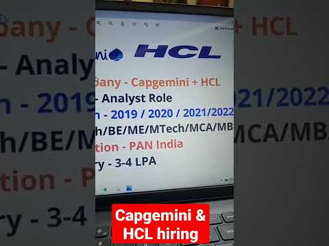 Capgemini hcl hiring