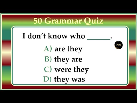 50 English Grammar test | Present Past Future | Grammar All Tenses Mixed Quiz | No.1 Quality English