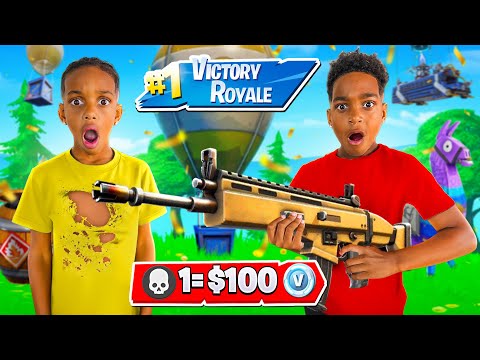 EVERY KILL KYRIE & DJ GETS IN FORTNITE = $100 CHALLENGE