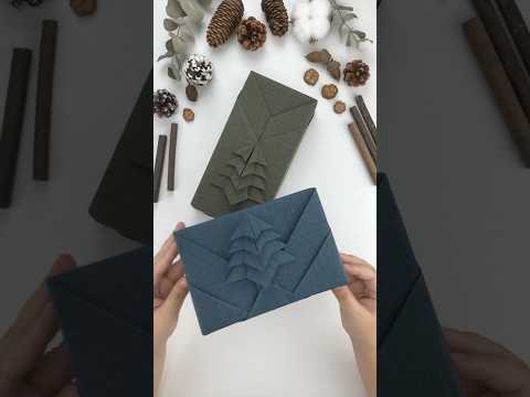 Gift Wrapping  | Christmas Gift Packing Ideas + Christmas Tree Origami #shorts