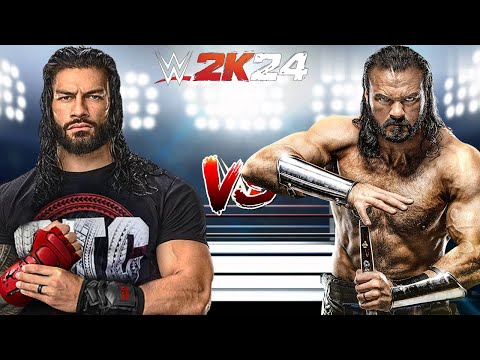 WWE 2K24 DREW MCINTYRE VS. ROMAN REIGNS 2/3 FALLS MATCH!