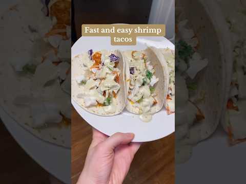 Easy and tasty shrimp tacos #tacos #dinner #dinnerideas #shrimp #shrimptacos