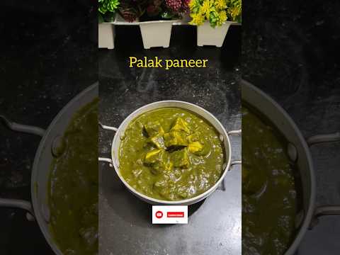 Palak paneer recipe 👌😋 | paneer recipe #todaysrecipe #shorts #palakpaneer