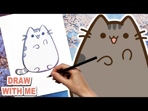 How to Draw Pusheen the Cat (Pencil) EASY Step by Step Art Lesson