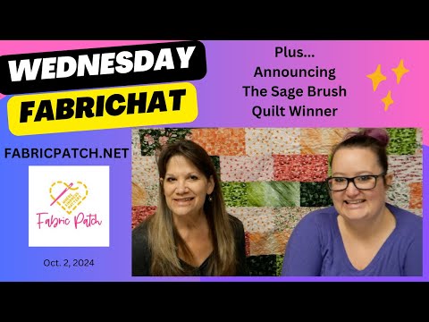 FabriChat with Cindi and Brianna. Let’s catch up and share some laughs