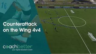 New tactical football activity ⚽💥 | Counterattack on the Wing 4v4 | coachbetter