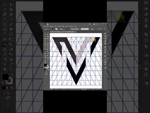 Design M V Letter Logo with Grid || Adobe Illustrator Tutorial