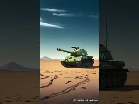 タイーガー戦車対T-34 PzKpfw VI Panther Tank vs T-34 #animation #tank #panzer #戦車 #танк #т34 #hailuo