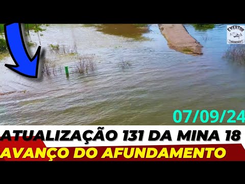 Atualização 131 da mina 18 da Braskem no Mutange | Maceió | Alagoas Brasil | visto de cima em 4K