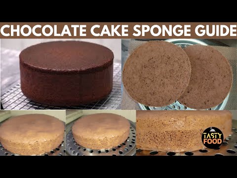 Moist chocolate cake sponge | Simple and Easy Chocolate cake recipe | easy cake recipe | TASTY FOOD