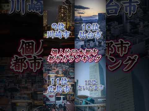 個人的日本都市都市力ランキング！！