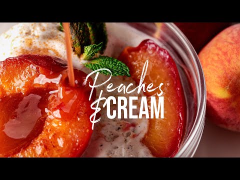 Delicious Baked Peaches & Cream!! (EASY) || Naturally Gluten Free | Vegan Recipe