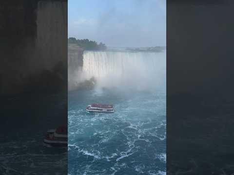 Horseshoe Falls, the largest of the three Niagara Falls, straddles the border between US and Canada!