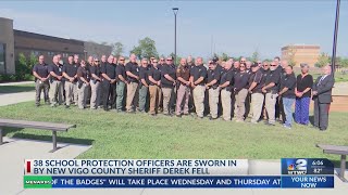 38 School Protection Officers were sworn in by Vigo Co. Sheriff Derek Fell