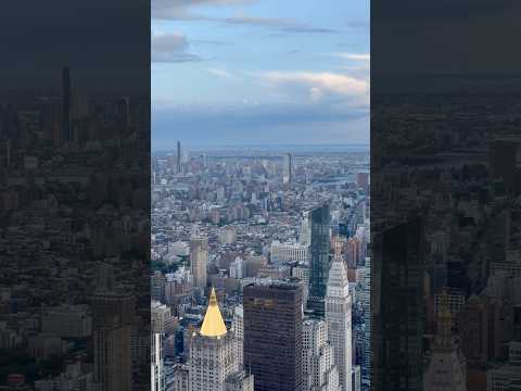 Stunning view of New York Cityscape from the Empire State Building!#empirestatebuilding #travel