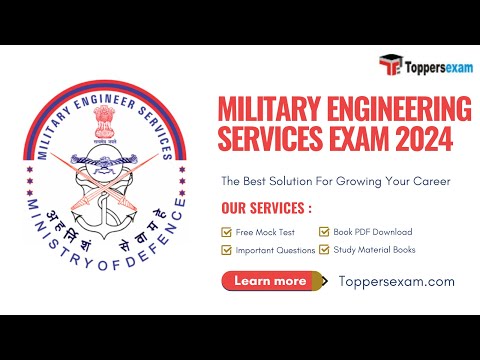 MILITARY ENGINEERING SERVICES Important Questions 2024, eBook in PDF, Free Mock Test Series