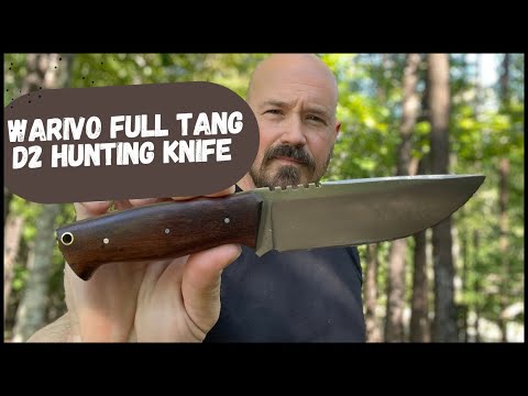 WARIVO D2 Full Tang Blade Hunting/Bushcraft Knife