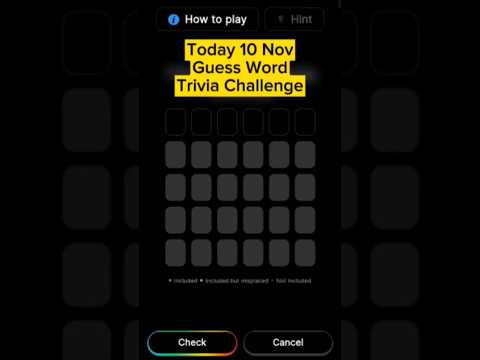 Today 10 Nov Blove DApp Guess Word Trivia Challenge