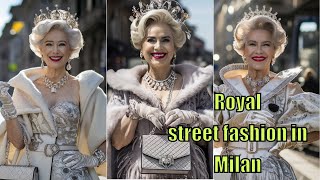 ROYAL street fashion in MILAN Over 50 60 70