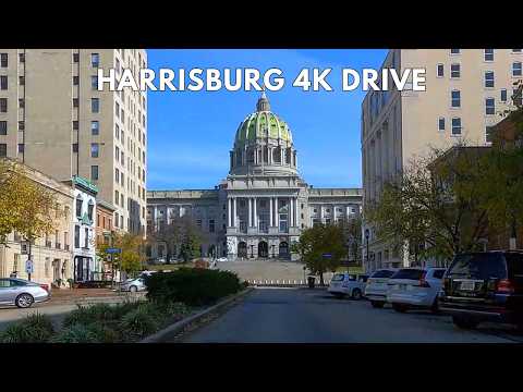 Harrisburg 4K Driving Tour | Drive Through Downtown Harrisburg