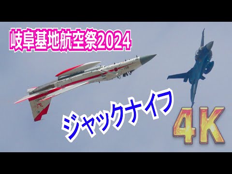 【4K】大空を切り裂くジャックナイフを3機種もやってくれた！！F-15特別塗装機&F-2B洋上迷彩機&T-7の機動飛行/岐阜基地航空祭2024&航空祭事前訓練【航空自衛隊】