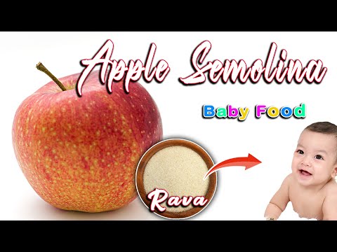 Apple Semolina Porridge for Babies | Apple Puree for 6month old Baby | Rava/Sooji Apple Baby food