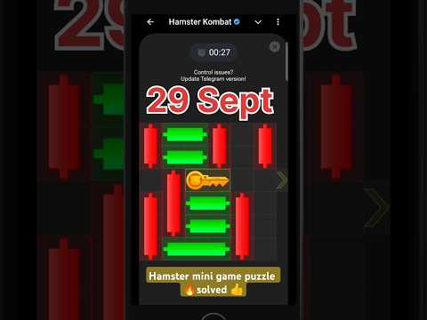 29 Sept hamster kombat mini game solved !! Today hamster mini game solved 💯#shorts #short #trending