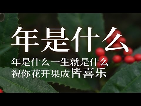 年是什么一生就是什么，祝你花开果成皆喜乐，新年快乐