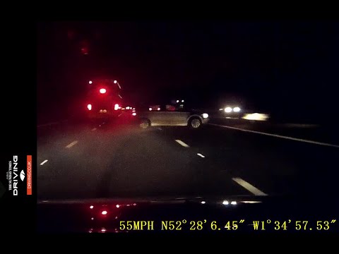 Caught on dashcam: motorway crash