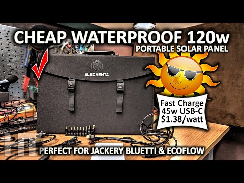 Elecaenta 120w Waterproof Portable Solar Panel For Jackery | Bluetti | Ecoflow Review